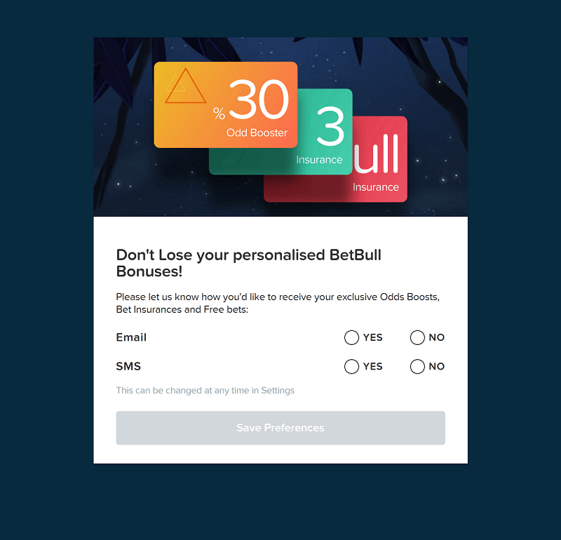 BetBull Registration Step 5