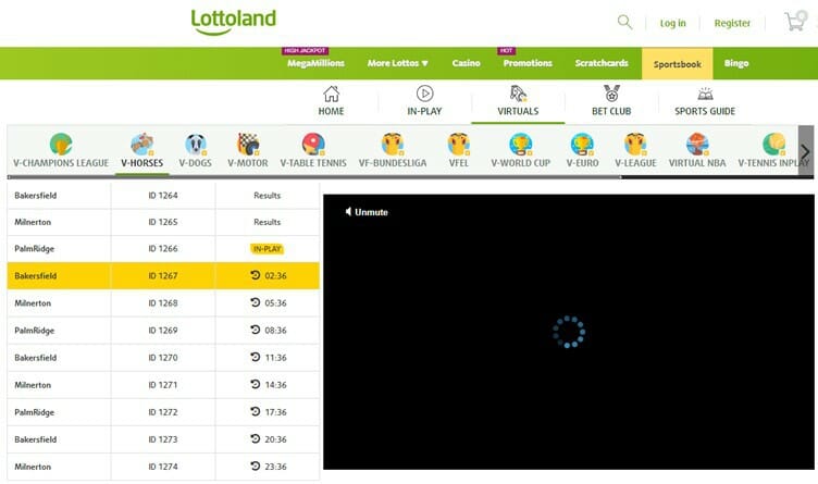 Lottoland Virtual Sports Screenshot