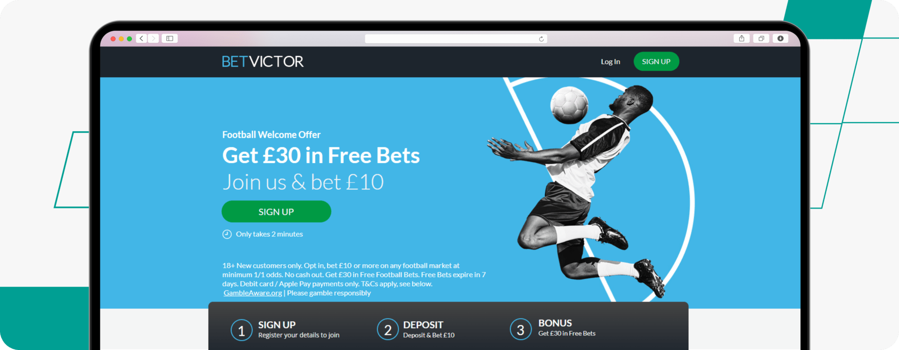 screenshot of betvictor welcome offer