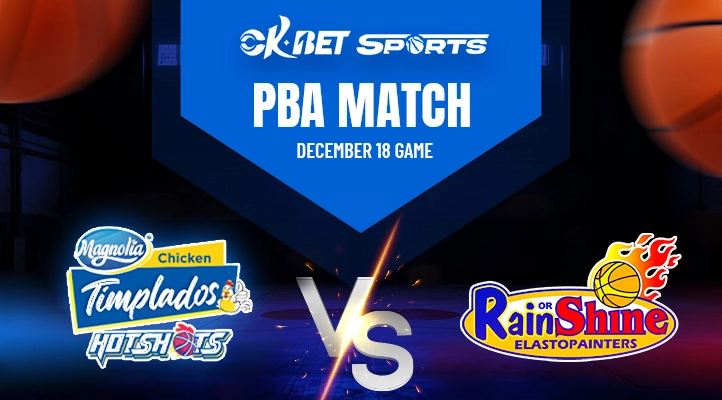 Pba game Magnolia vs Rain or shine a graphics image of two pba teams