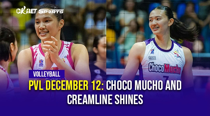 Choco Mucho and Creamline image of 2 volleyball player