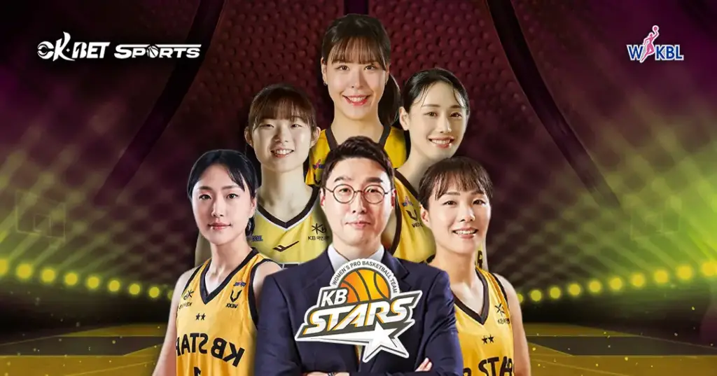 KB Stars Seoul Team Members with Head Coach